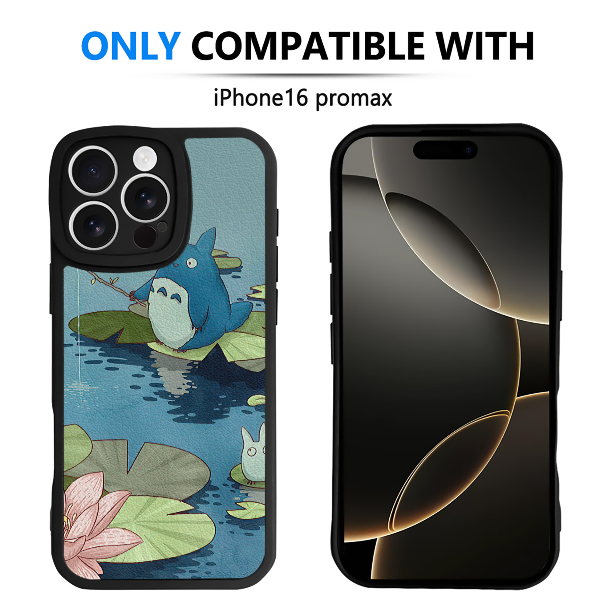 （画像用） となりのトトロ 草壁メイ 草壁サツキ My Neighbor Totoro Satsuki Kusakabe Mei Kusakabe 【iPhone 16シリーズ対応】シリコンスマホケース（レザー調） 材質：シリコン
